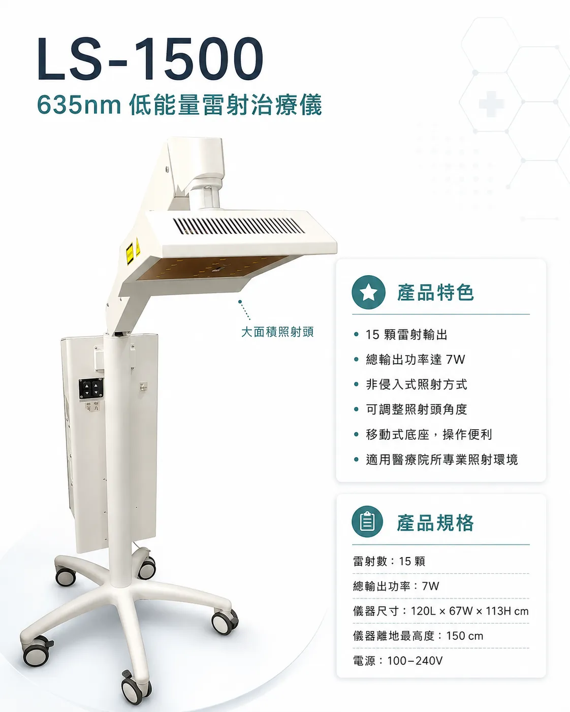 LS-1500 低能量雷射治療儀產品海報